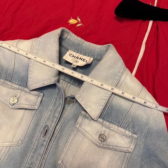 2024 CHANEL Light Blue Denim Jacket coco beach so 40 - Picture 9 of 11